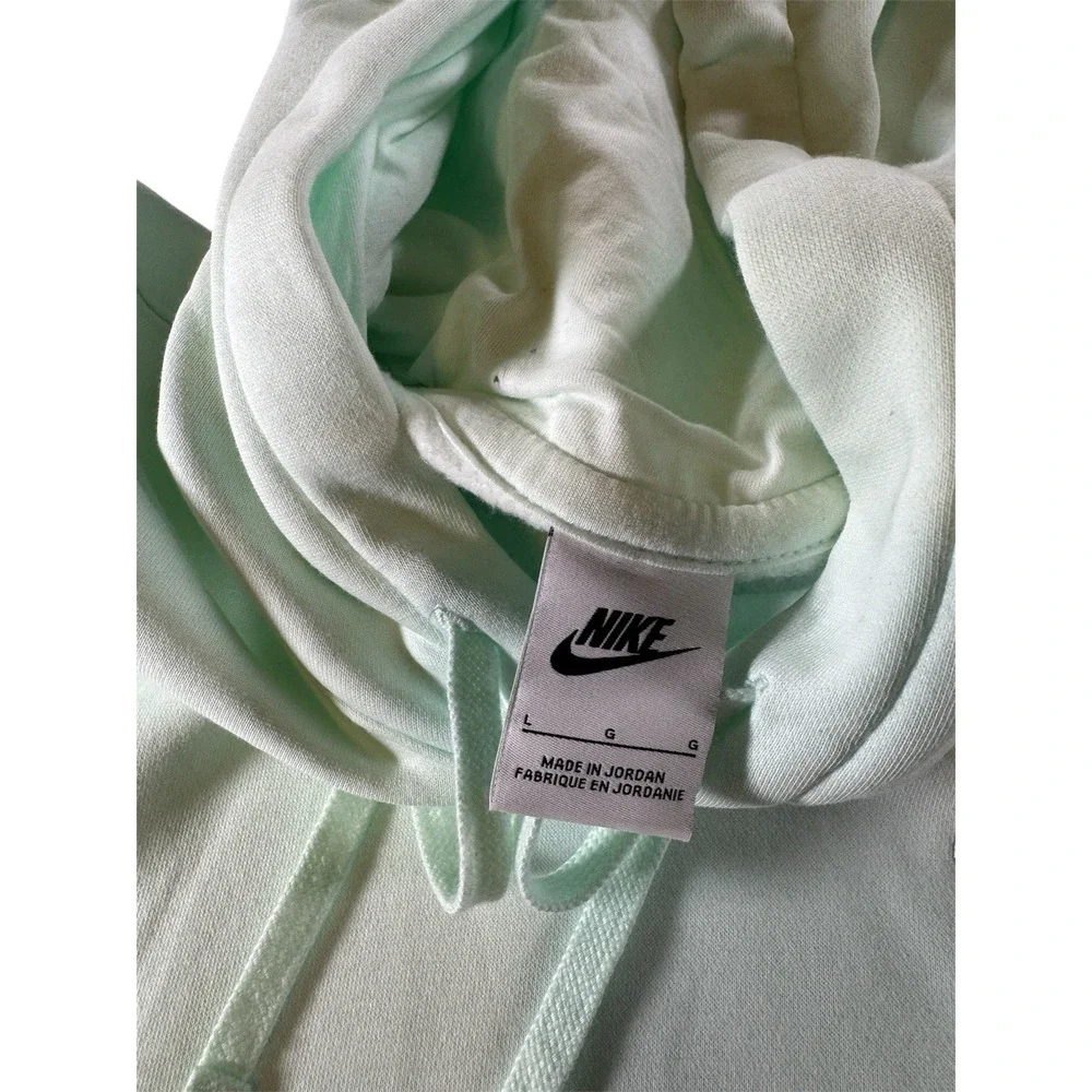 Nike Sportswear Club Fleece Mint Green Pullover Hoodie Sweatshirt Men's Large - Picture 3 of 7